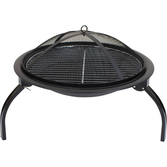 Fire Pit With Grill Bcf, Coleman Fire Pit On Wheels