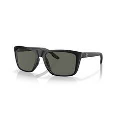 Costa Mainsail Men's Polarised Sunglasses Matte Black with Grey Lens, , bcf_hi-res