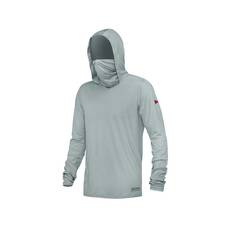 Florence Men's Sun Pro UPF Long Sleeve Hooded Shirt Light Grey S, Light Grey, bcf_hi-res