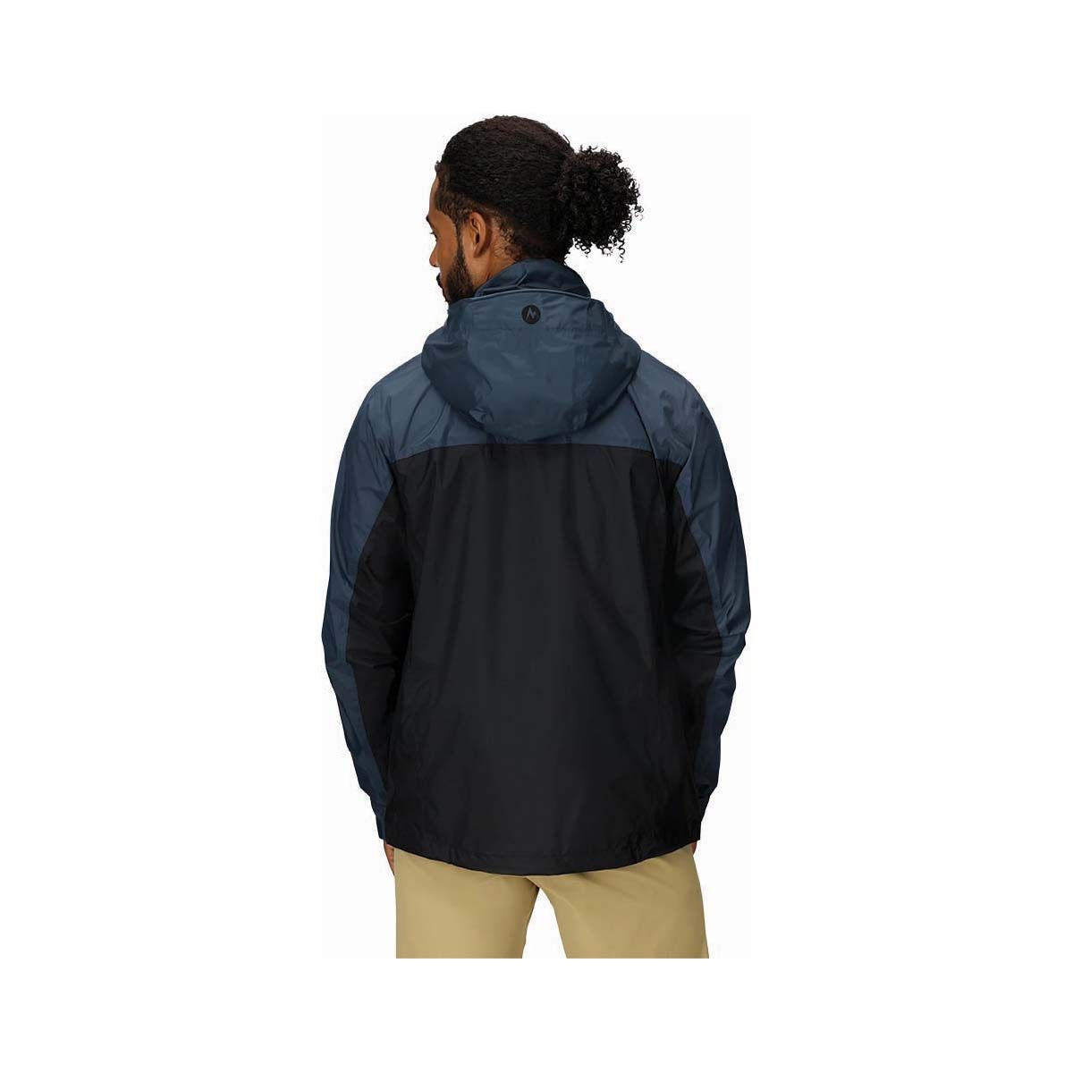 Marmot Men&rsquo;s Waterproof PreCip Eco Jacket, Black / Blue, bcf_hi-res