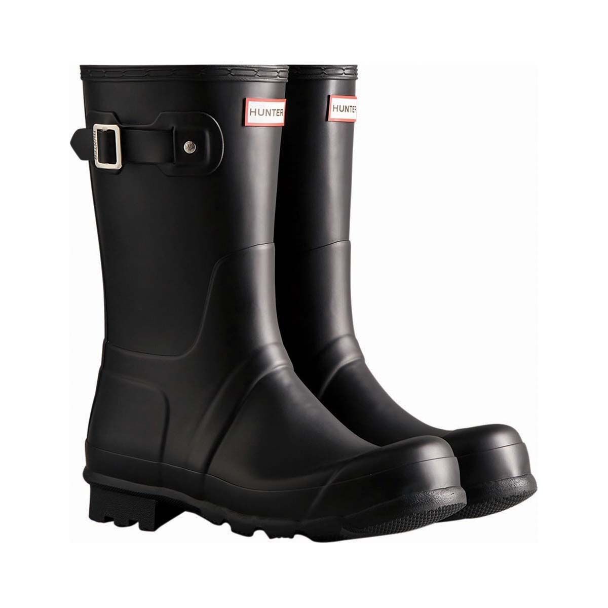 Hunter Men's Original Short Gumboots, Black, bcf_hi-res