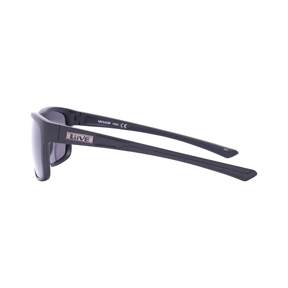 Liive Men&rsquo;s Whip Polarised Sunglasses Matt Black with Grey Lens, , bcf_hi-res