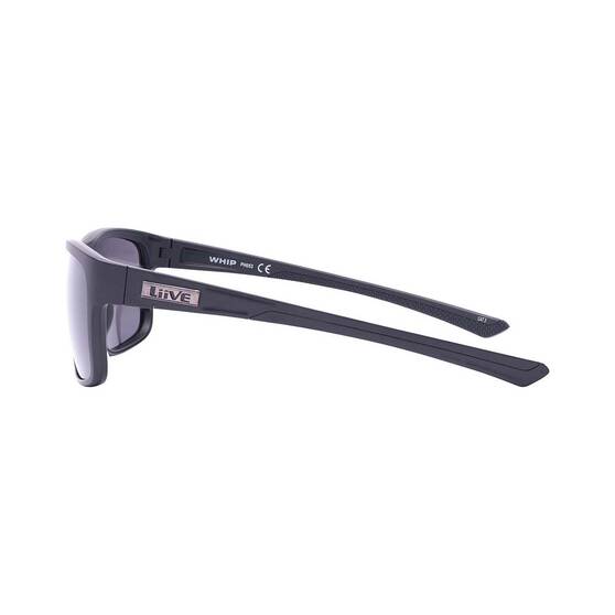 Liive Men’s Whip Polarised Sunglasses Matt Black with Grey Lens, , bcf_hi-res