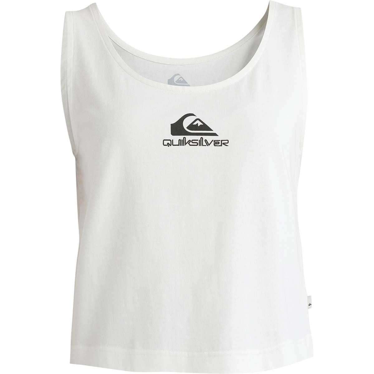 Quiksilver Comp Logo Tank for Women, White, bcf_hi-res