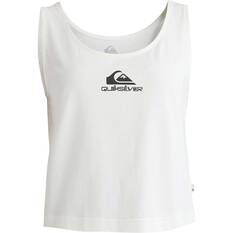 Quiksilver Comp Logo Tank for Women, White, bcf_hi-res