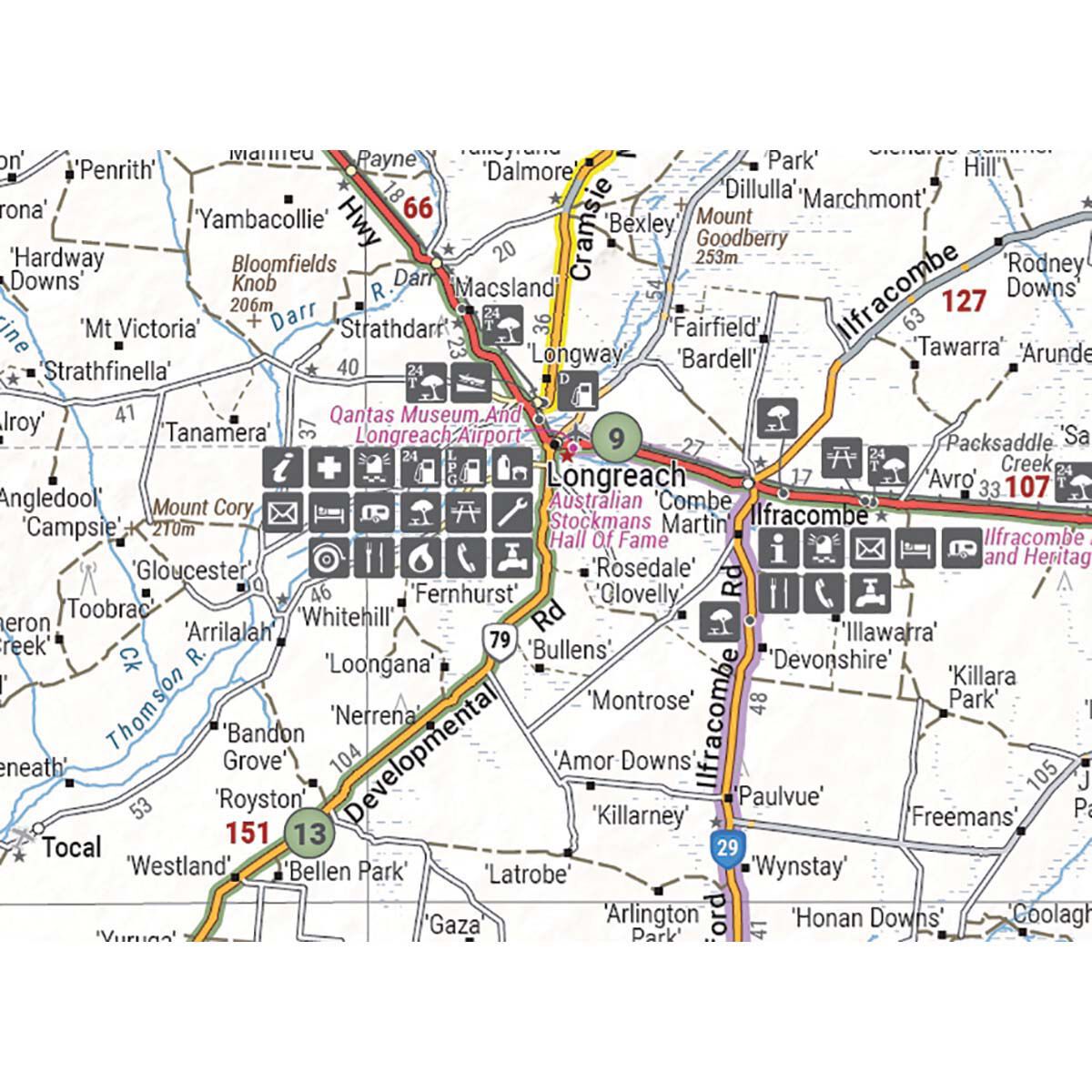 HEMA Outback Queensland Map: Camooweal to Stanthorpe - 5th Edition, , bcf_hi-res