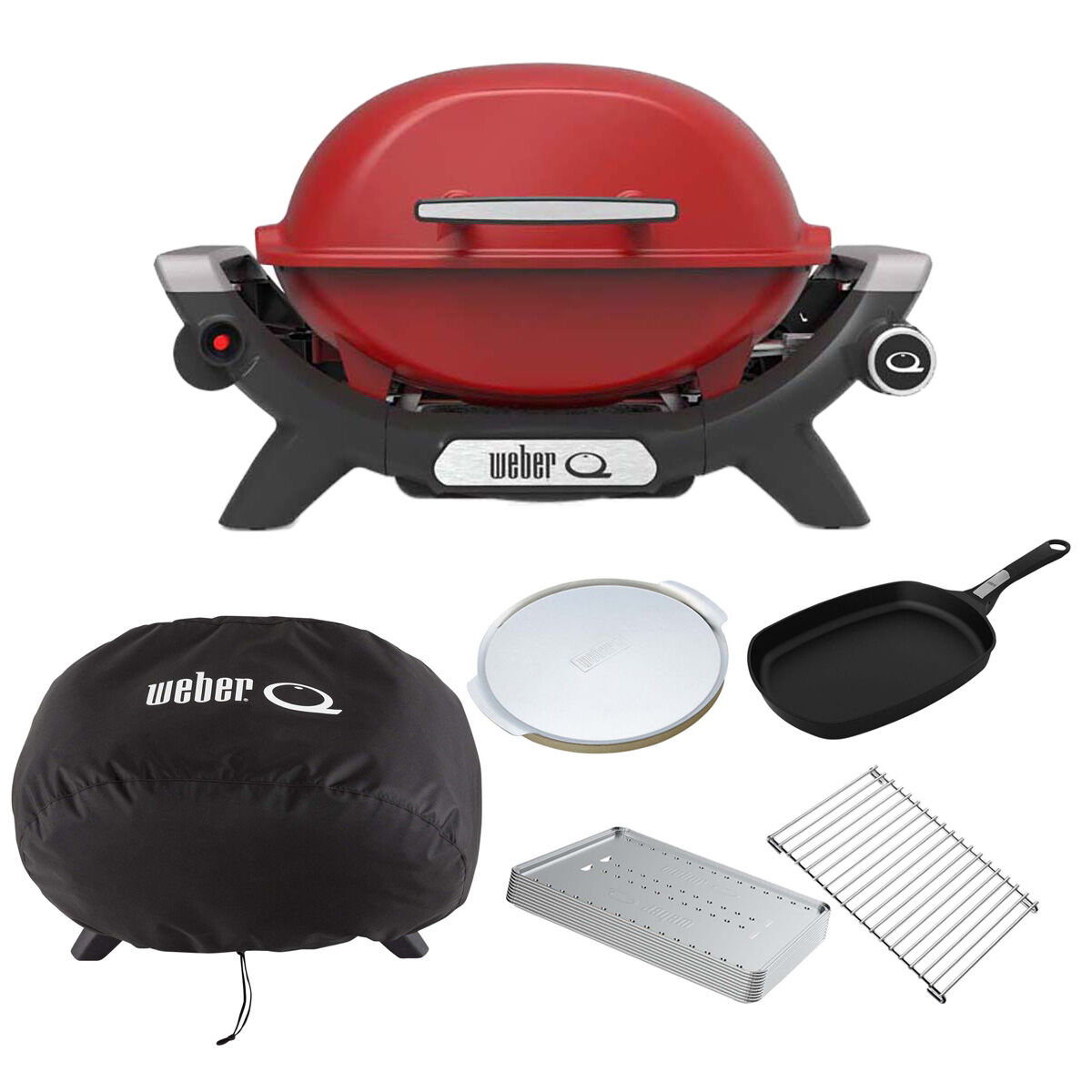 Weber Baby Q Q1000N Flame Red Starter Set BCF
