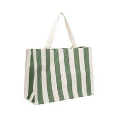 SUNNYLiFE Vacay Olive Stripe Carryall Beach Bag, , bcf_hi-res