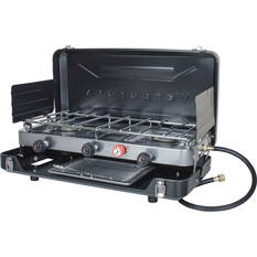 Wanderer LPG Portable 2 Burner Stove with Grill, , bcf_hi-res