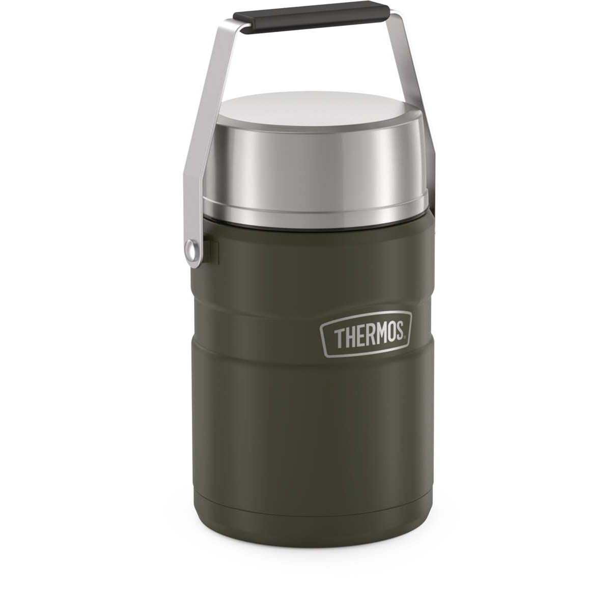 Thermos King Vacuum Insulated Food Jar 1.39L Matte Army, , bcf_hi-res