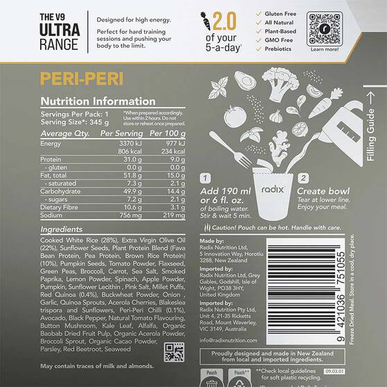 Radix Nutrition Freeze Dried Peri-Peri Ultra 800kcal, , bcf_hi-res