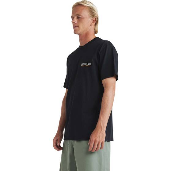 Quiksilver Men’s Wet Lines Short Sleeve Tee, Black, bcf_hi-res