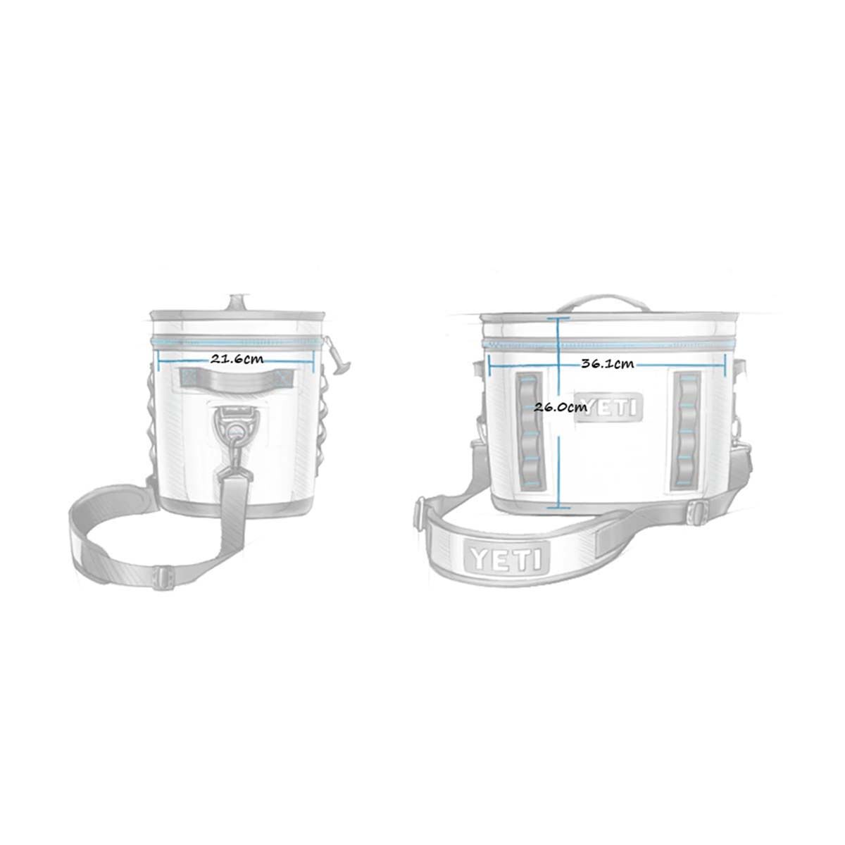 YETI&reg; Hopper Flip&reg; 18 Soft Cooler Charcoal, Charcoal, bcf_hi-res