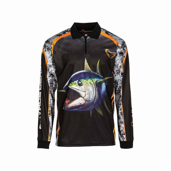 Savage Gear Men's Tuna Sublimated Polo Black 3XL, Black, bcf_hi-res