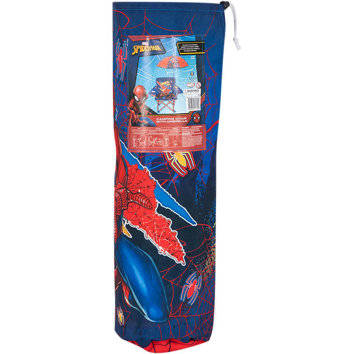 Spiderman Kids&rsquo; Camp Chair with Umbrella 30kg, , bcf_hi-res