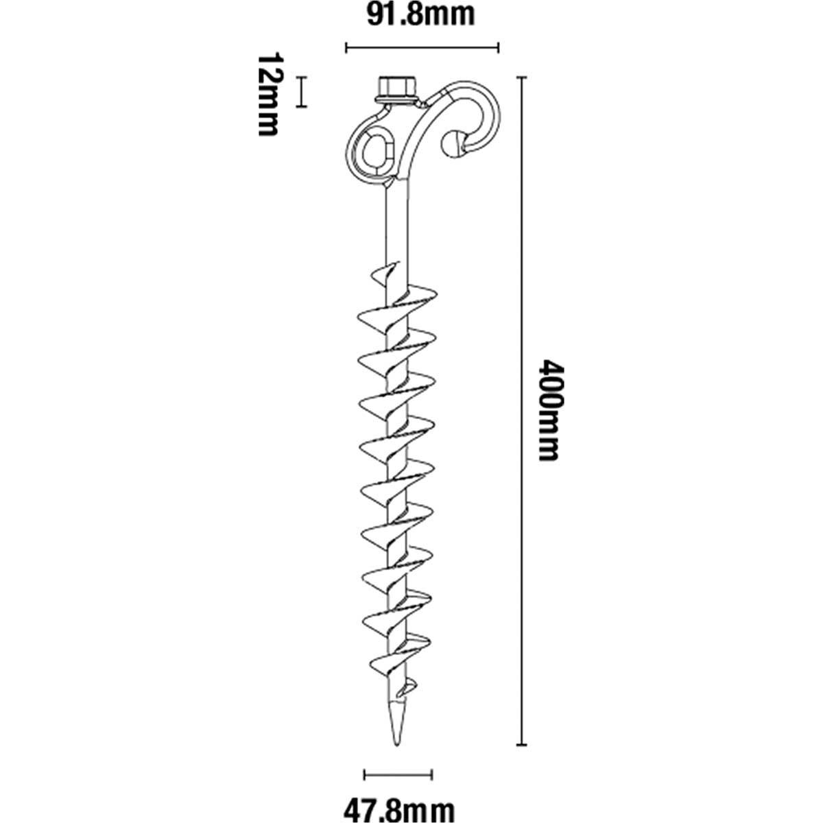 Aussie Traveller Screw-in Sand Pegs 6 Pack, , bcf_hi-res