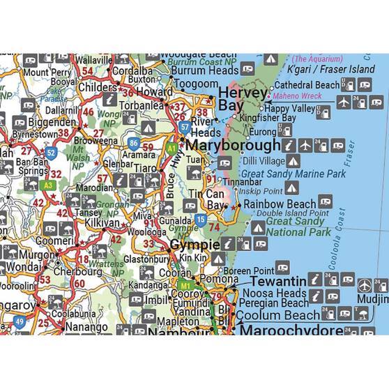 HEMA Queensland Handy Map - 15th Edition, , bcf_hi-res