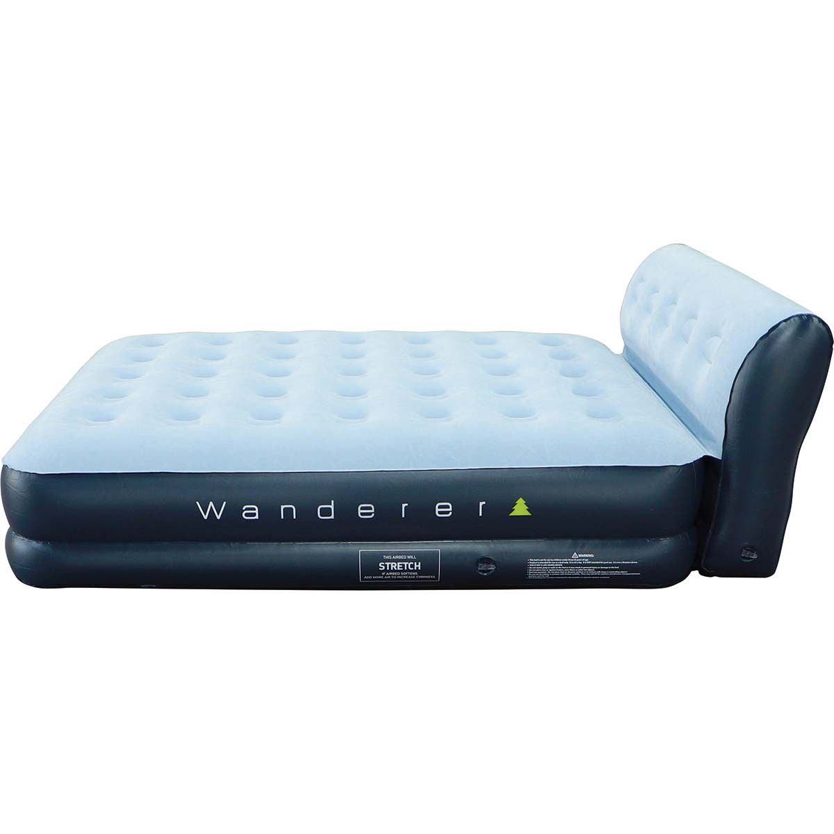 Wanderer double high premium air bed queen top