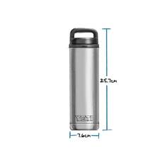 YETI® Rambler® Bottle 18 oz (532ml)  with Chug Cap Navy, Navy, bcf_hi-res