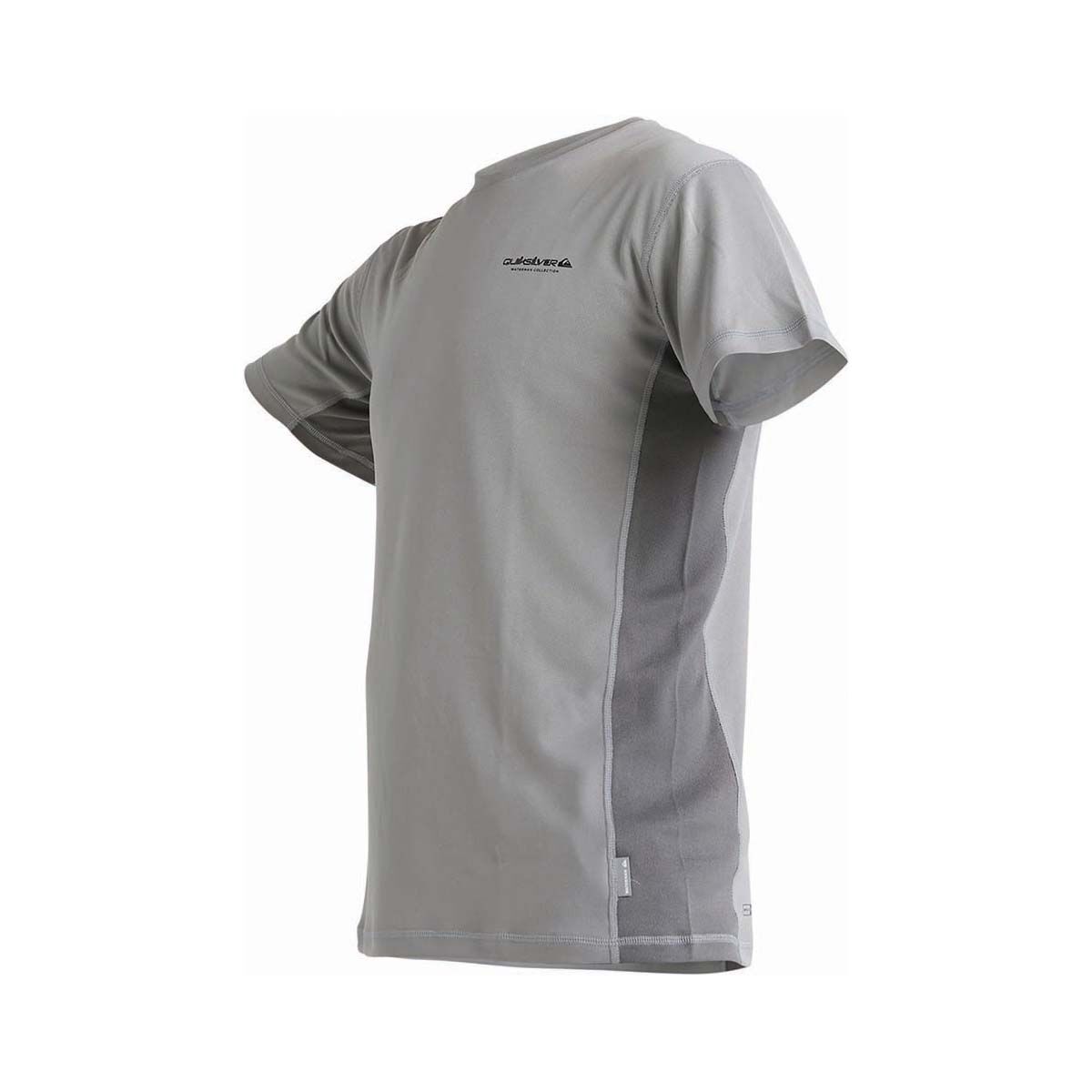 Quiksilver Men's Sea Grass Short Sleeve Rashie Shark Grey S, Shark Grey, bcf_hi-res