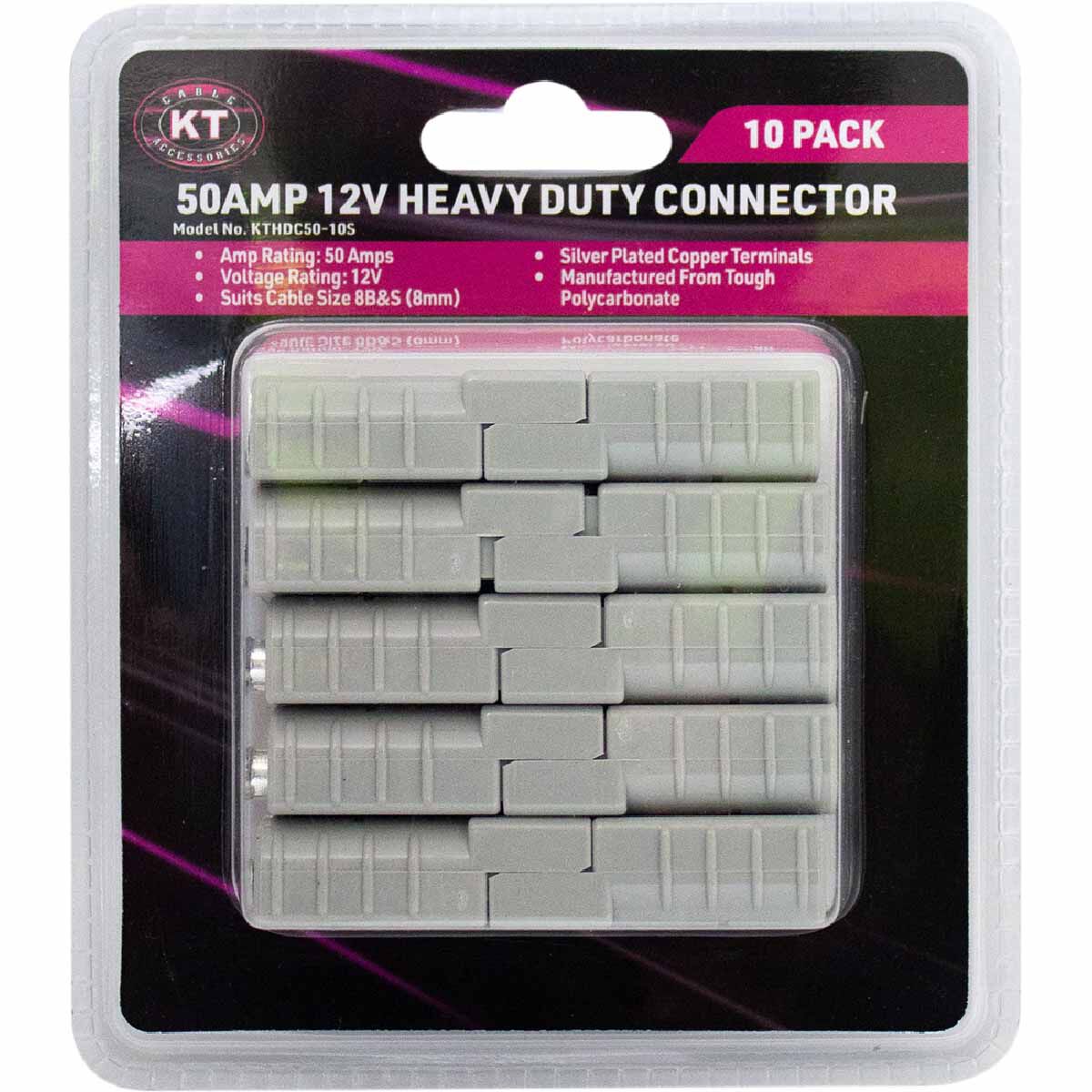 KT Cables Anderson Plug 50A 10 Pack, , bcf_hi-res