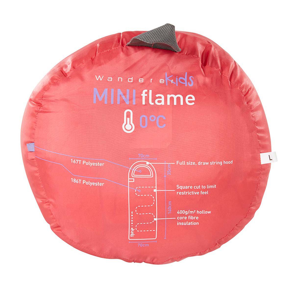 Wanderer MiniFlame 0C Hooded Sleeping Bag Pink / Purple, Pink / Purple, bcf_hi-res