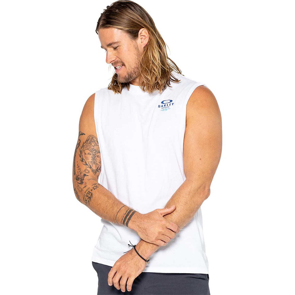 Oakley Men&rsquo;s Elements Tank, White, bcf_hi-res