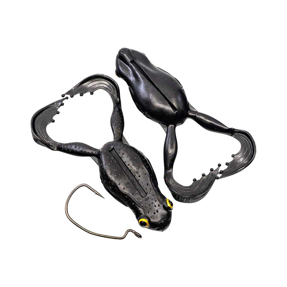 Chasebaits Flexi Frog Lure 40mm Black, Black, bcf_hi-res