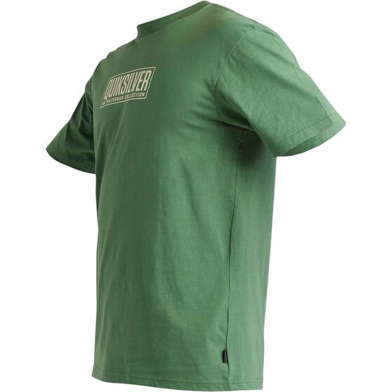 Quiksilver Waterman Men’s Bold Logo Short Sleeve Tee Myrtle S, Myrtle, bcf_hi-res