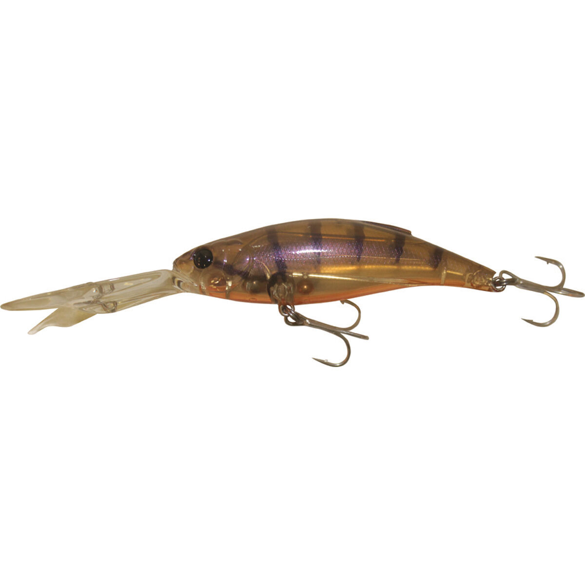Atomic Hardz Shiner Double Deep Hard Body Lure 75mm Muddy Prawn, Muddy Prawn, bcf_hi-res