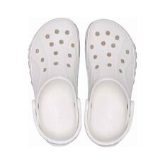 Crocs Unisex Bayaband Clogs, White/Navy, bcf_hi-res