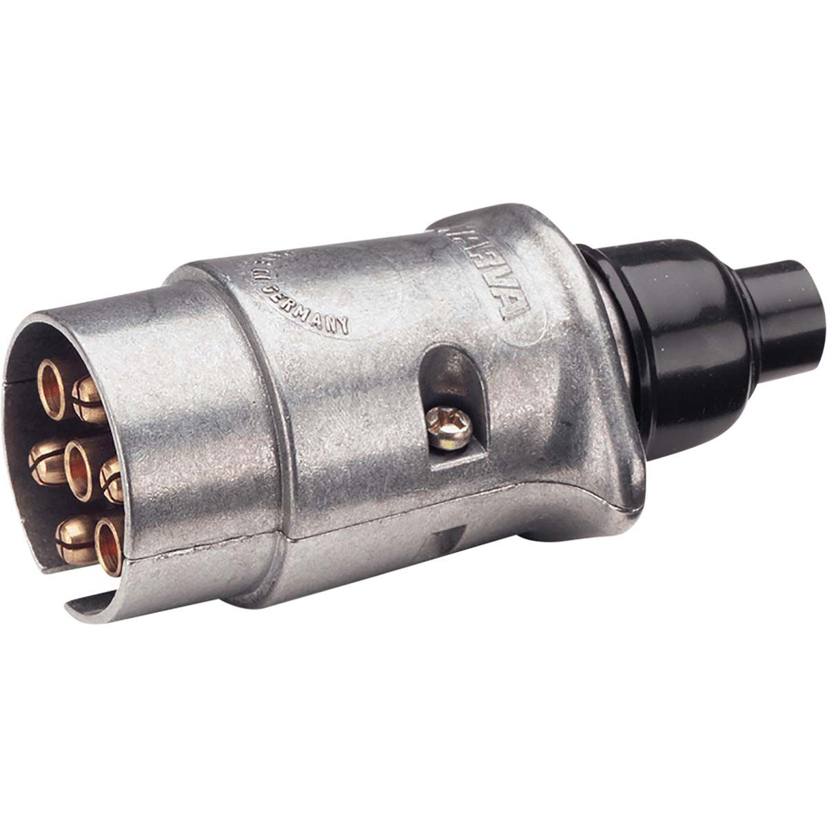 Narva 7 Pin Large Round Metal Trailer Plug, , bcf_hi-res