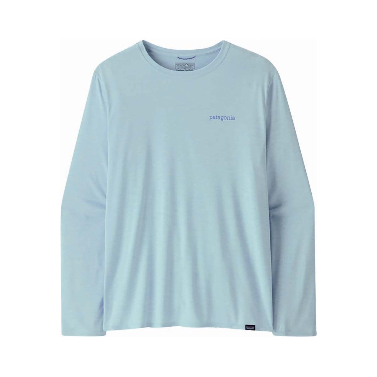 Patagonia Men's Capilene Cool Daily Long Sleeve Shirt Fleck Blue S, Fleck Blue, bcf_hi-res