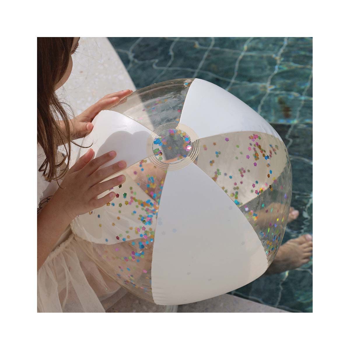 SUNNYLiFE Cotton Candy Cherry Inflatable Beach Ball, , bcf_hi-res