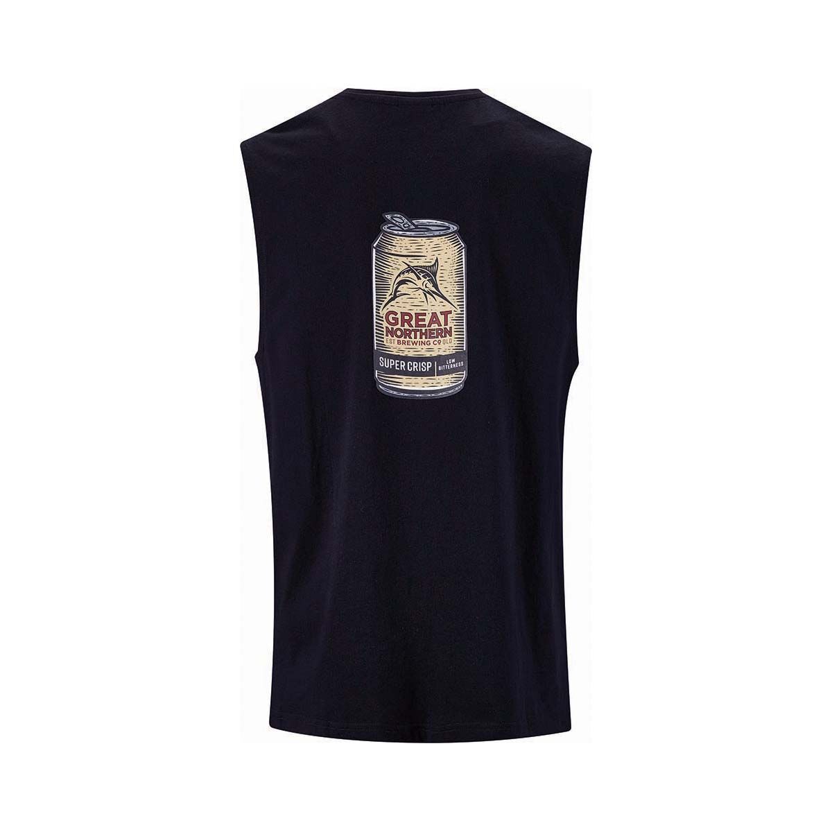 Great Northern Brewing Co. Men's Beer Can Muscle Tank Black S, Black, bcf_hi-res
