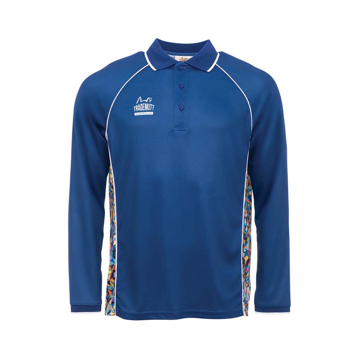 TradeMutt Men's Solid Long Sleeve Polo, , bcf_hi-res