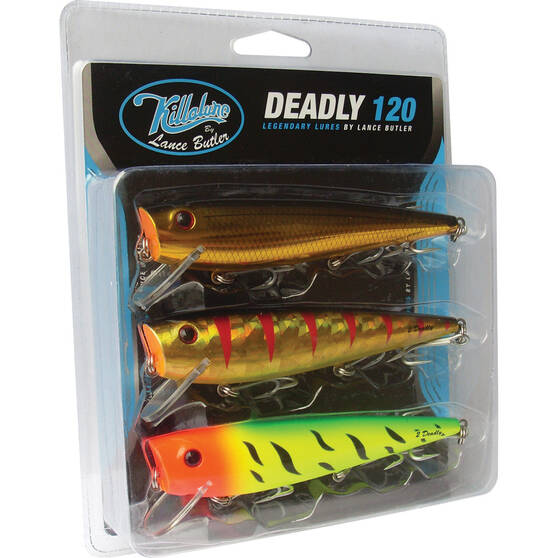 Killalure 2Deadly By Lance Butler Hard Body Lure 120mm 3 Pack 120mm 3 Pack, , bcf_hi-res