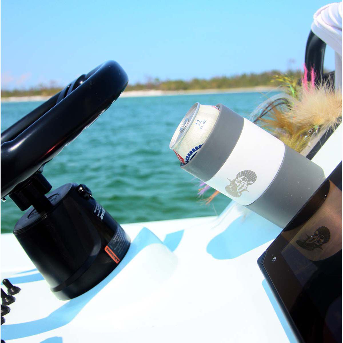 Toadfish Non Tipping Can Cooler White, White, bcf_hi-res