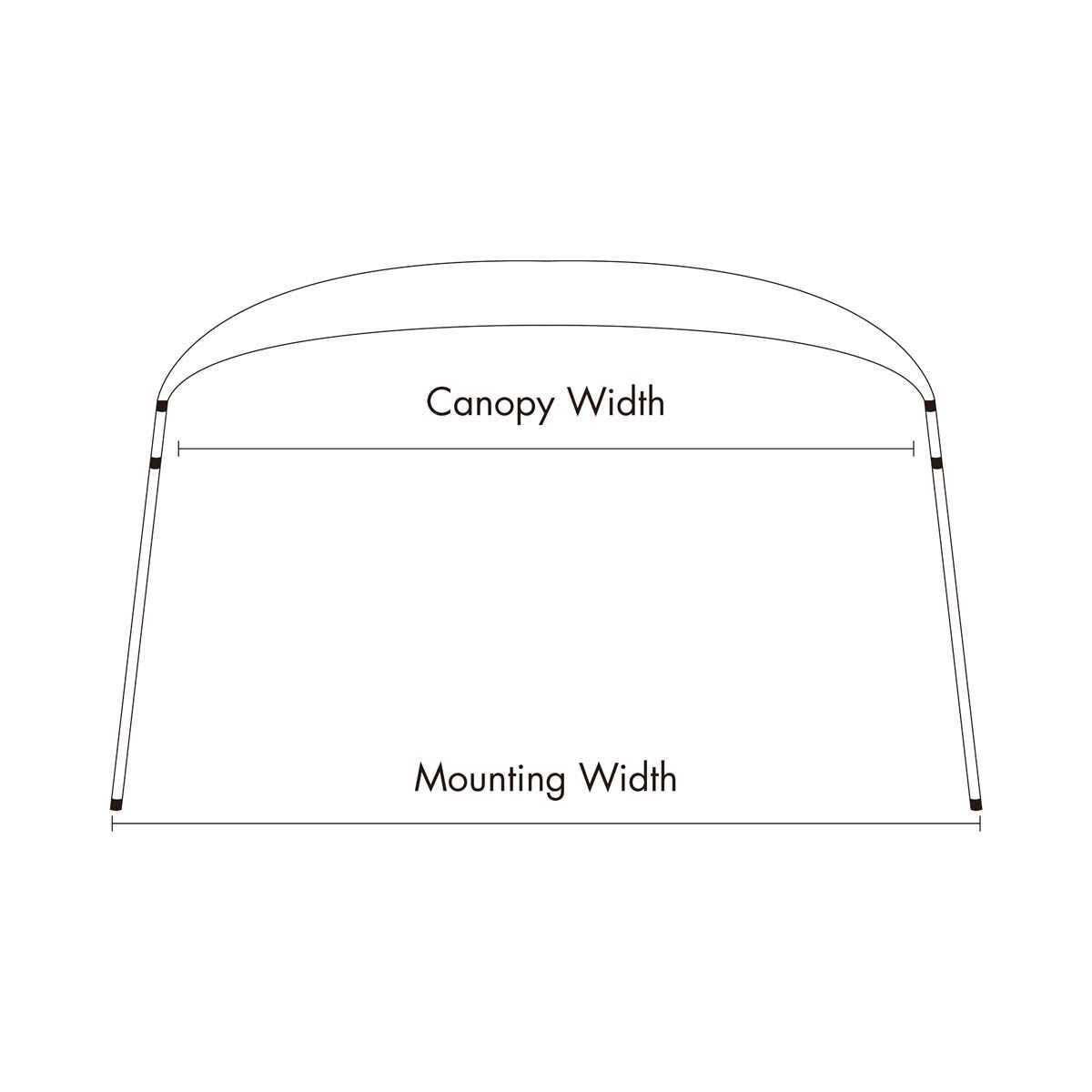 Bowline Navy Bimini Kit 3 Bow 1.7-1.9m, , bcf_hi-res