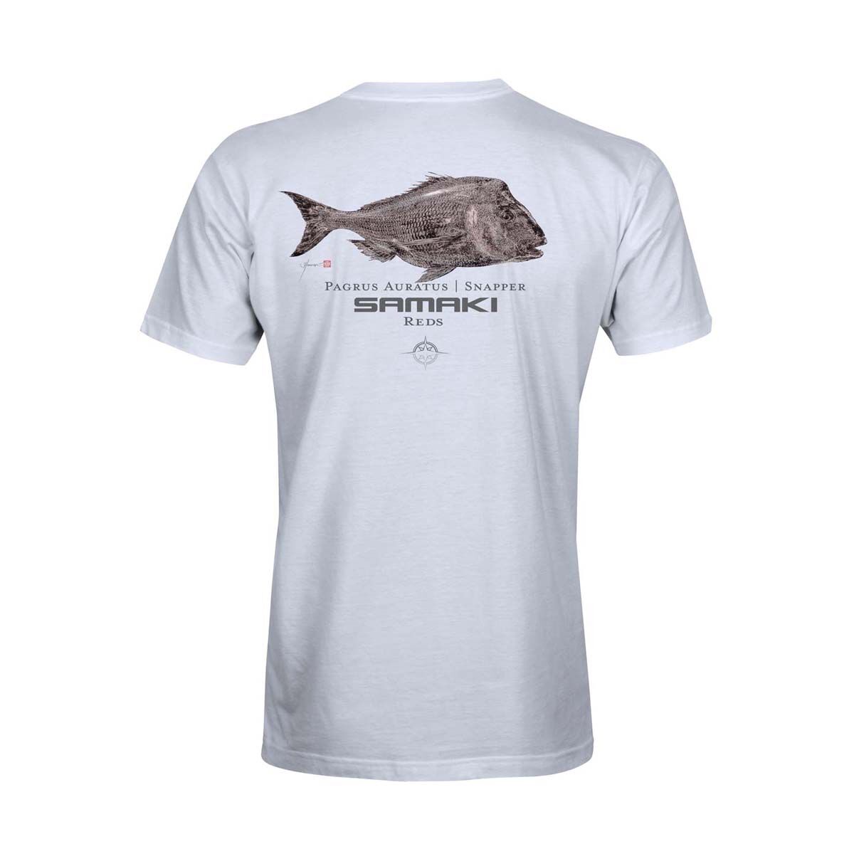 Samaki Snapper Men's Short Sleeve Tee White S, White, bcf_hi-res