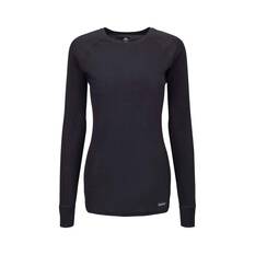 Macpac Women's Geothermal Long Sleeve Top V2 Black 8, Black, bcf_hi-res