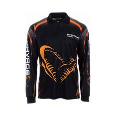 Savage Gear Men's Corp II Sublimated Polo, Black, bcf_hi-res