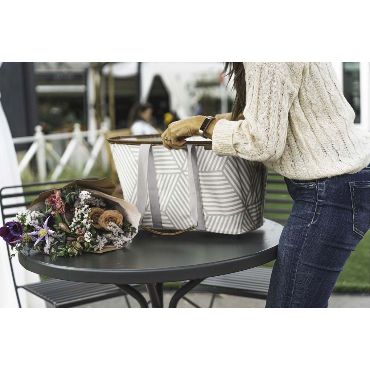 Clevermade Luxe Laundry Tote Sand, Sand, bcf_hi-res