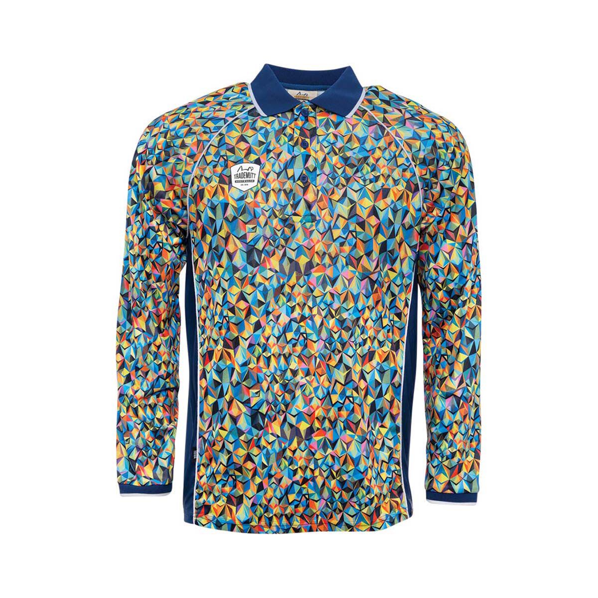 TradeMutt Men's Graphic Long Sleeve Polo, , bcf_hi-res