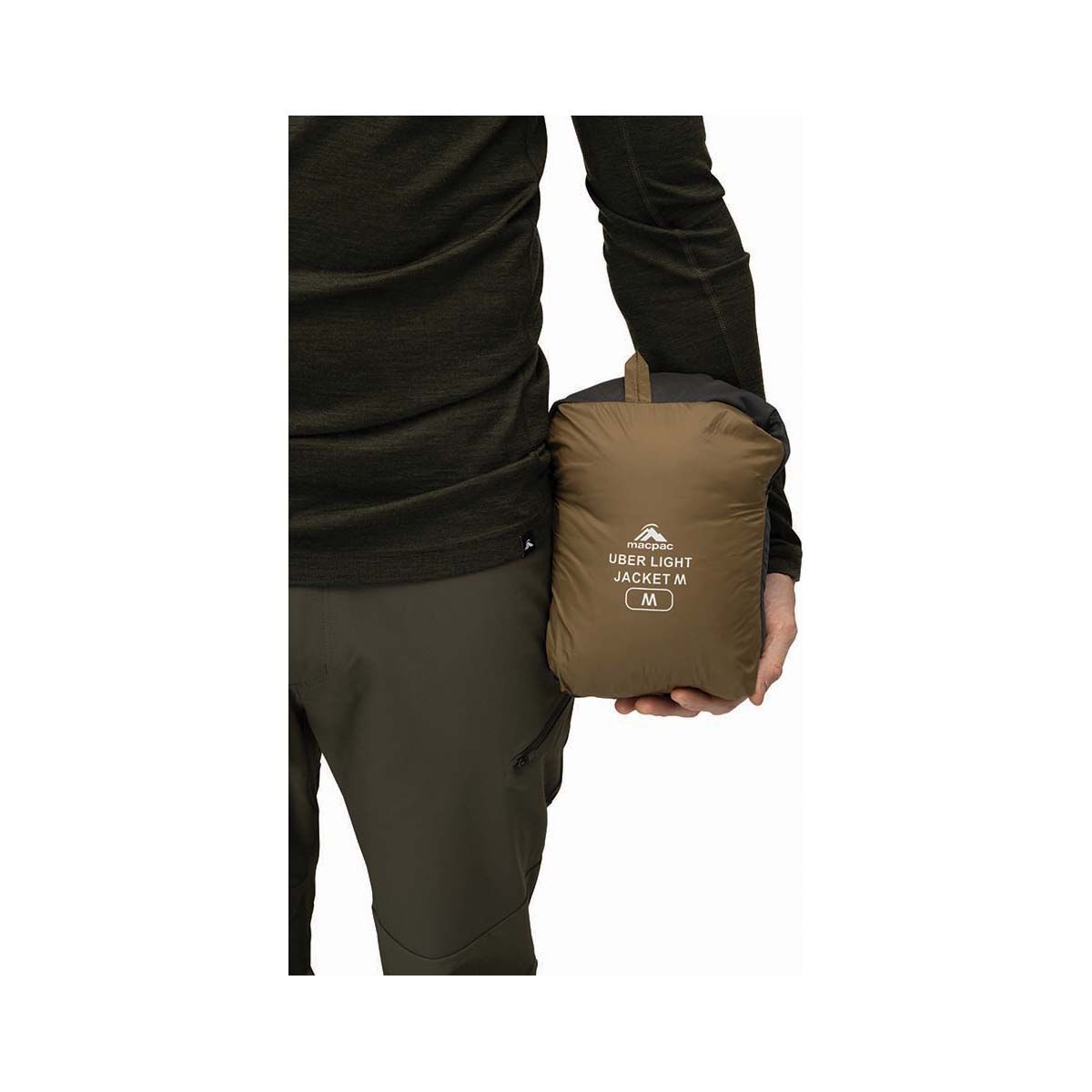 Macpac Men's Uber Light Down Puffer Jacket V2, Brown, bcf_hi-res