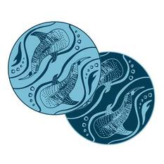 Affordable Camping Mats Round Outdoor Mat 3m Whale Shark, , bcf_hi-res