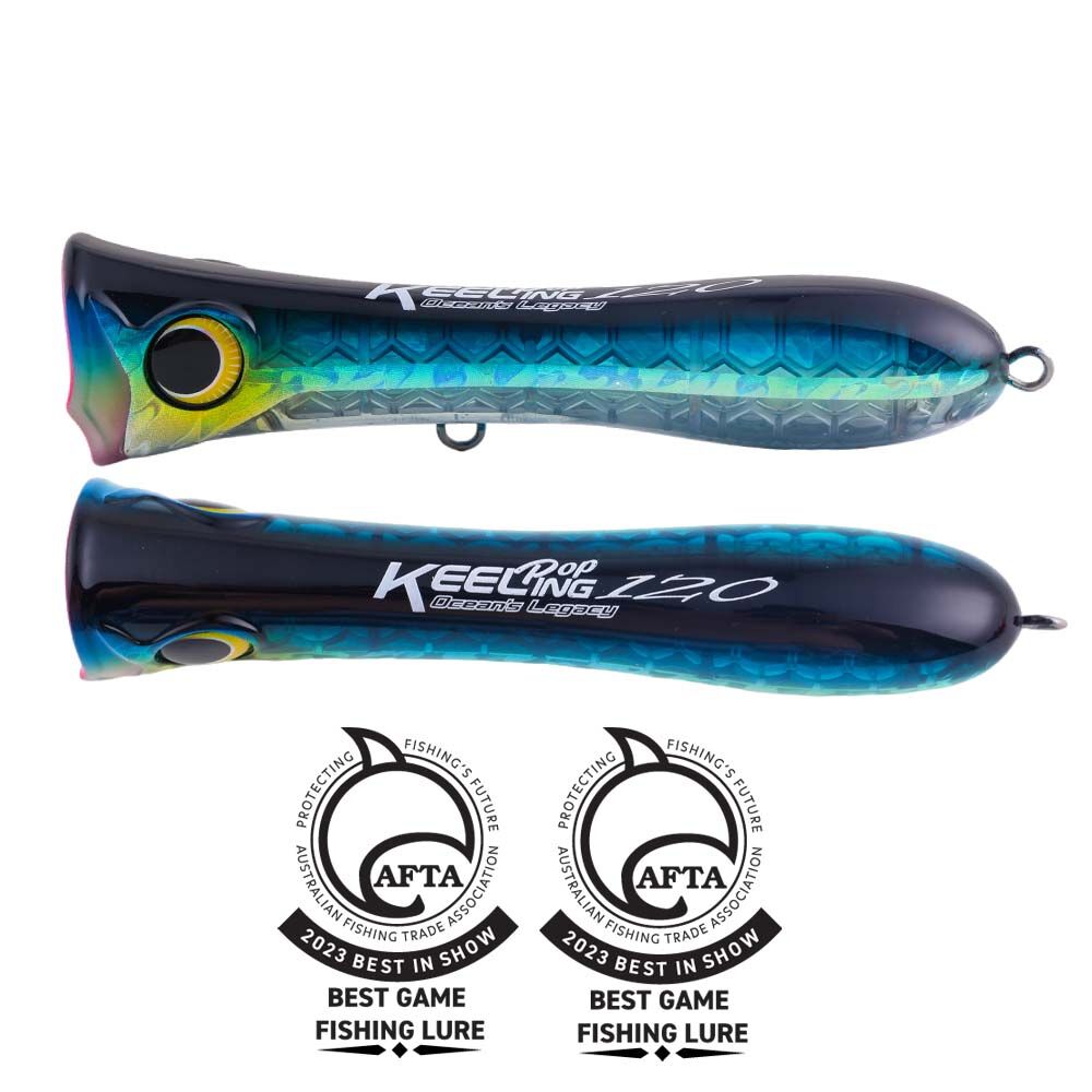 Ocean's Legacy Keeling Pop Surface Popper Lure 120mm Pacific Flying Fish, Pacific Flying Fish, bcf_hi-res