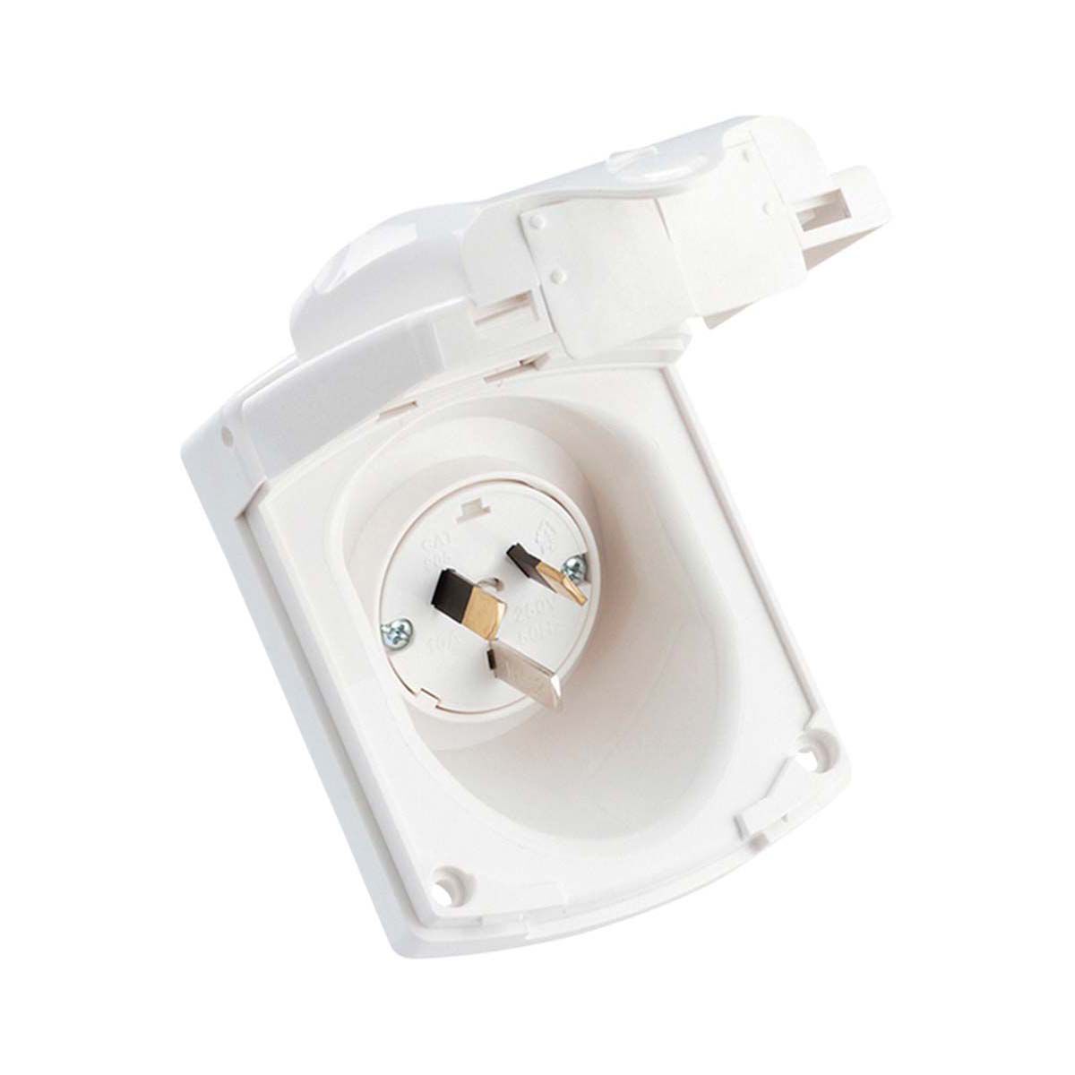 Camec Caravan Power Inlet 15amp, , bcf_hi-res