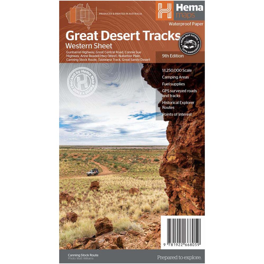 Hema Map Great Desert Tracks Western Sheet BCF