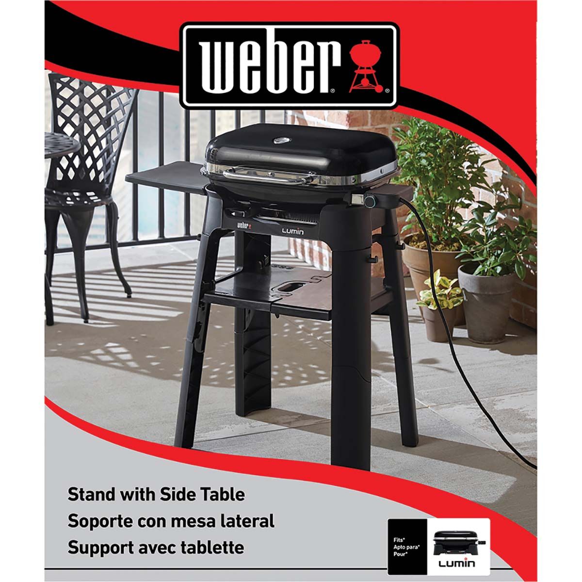 Weber Lumin BBQ Stand with Side Table, , bcf_hi-res